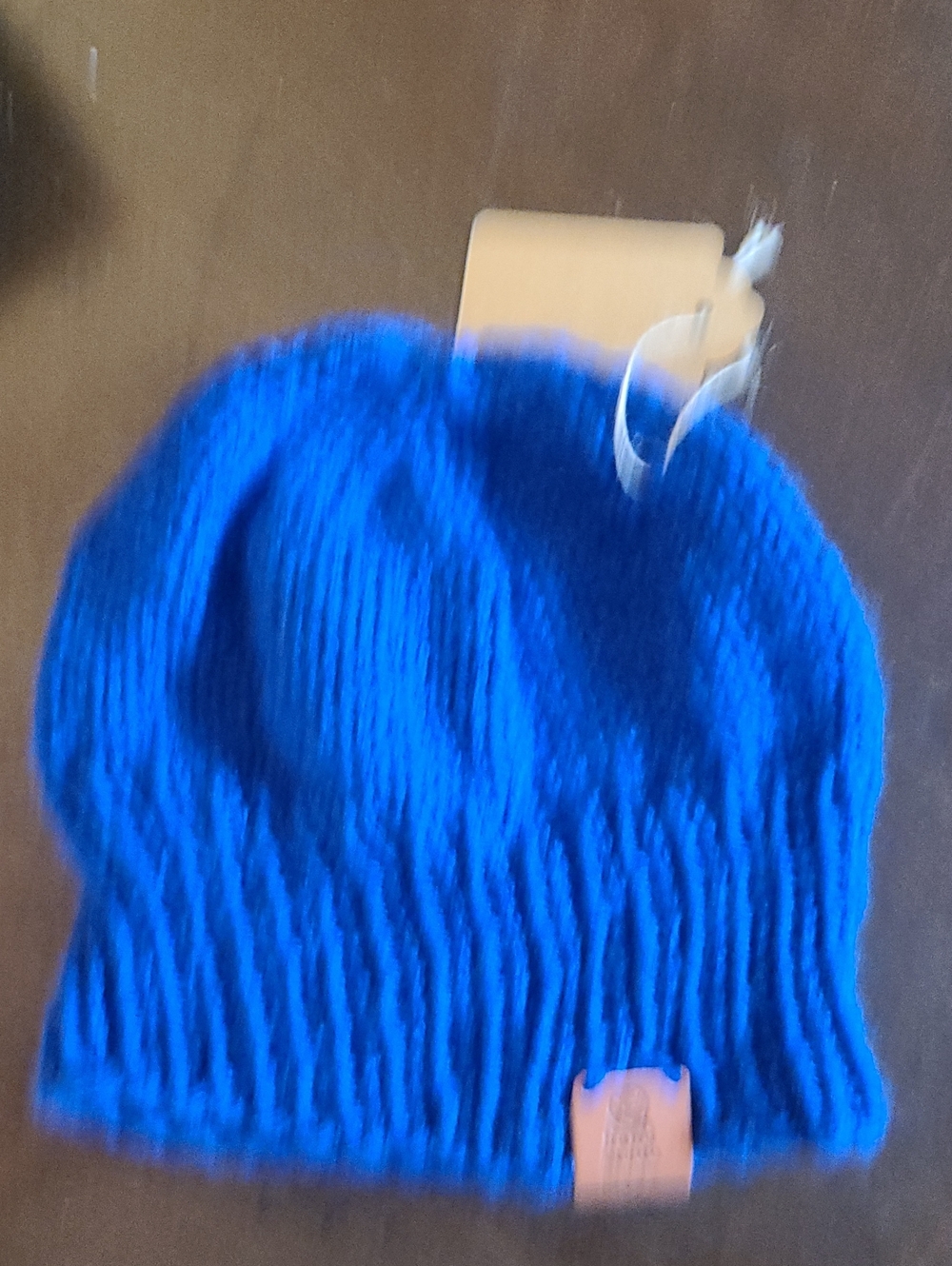 Kids Blue Knit Beanie Hat
